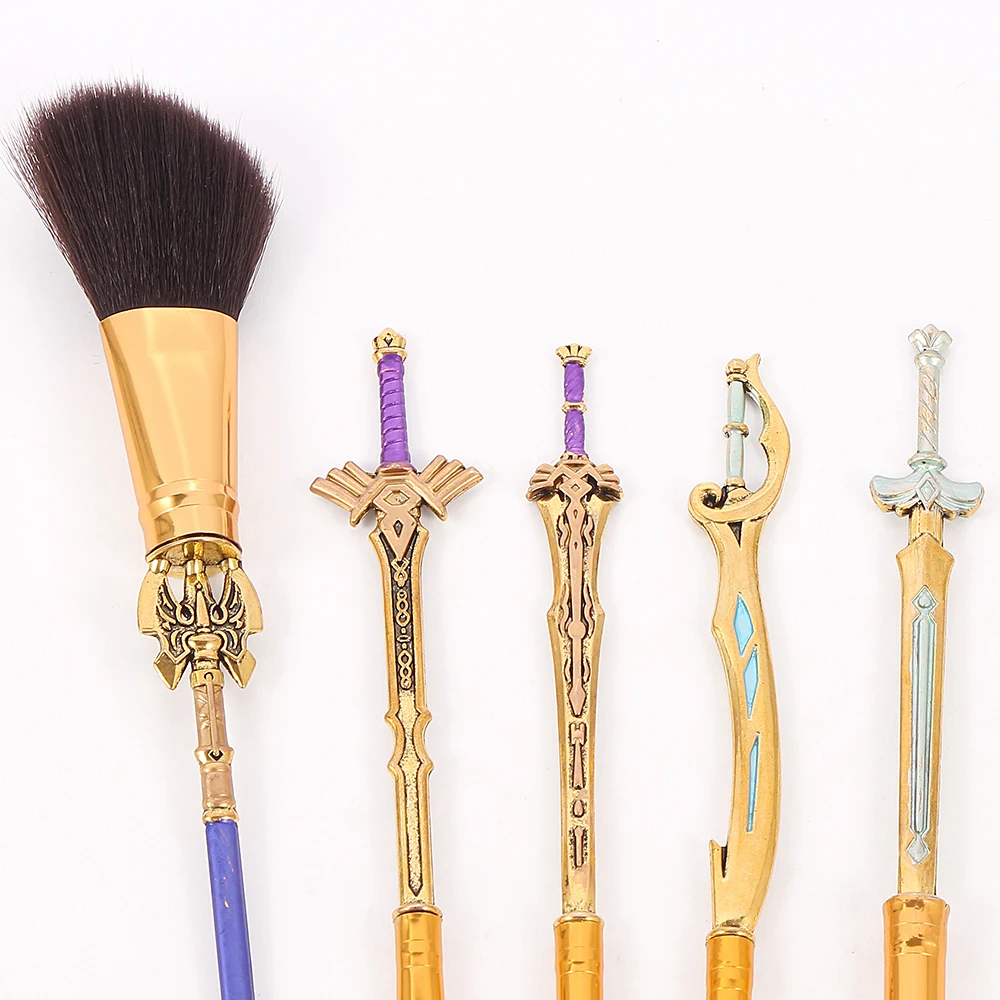 Description Picture 5 of item5pcs The Legend of Zelda Weapon Shaped Makeup Brushes Foundation Blush Eyeshadow Cosmetic Brushes for Women Makeup Tools