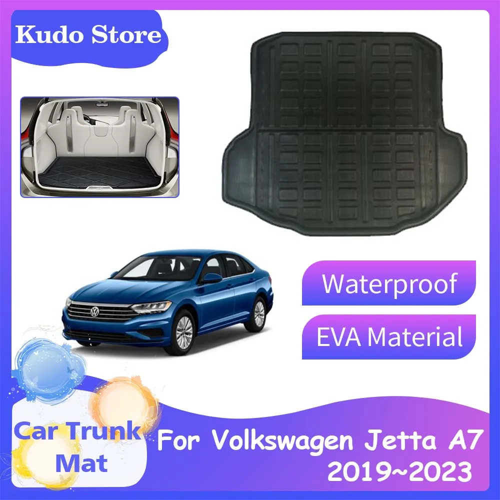 

Car Trunk Mats for Volkswagen VW Jetta A7 Vento 2019~2023 Rear Cargo Liner Covers Storage Cushions Luggage Tray Pads Accessories