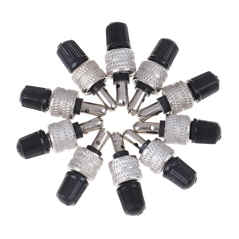 

10Pcs Copper Bicycle Tire Valve Core Nickel Plated Brass MTB With Cap Bicycle Tools Accessories Nickel Plated Brass
