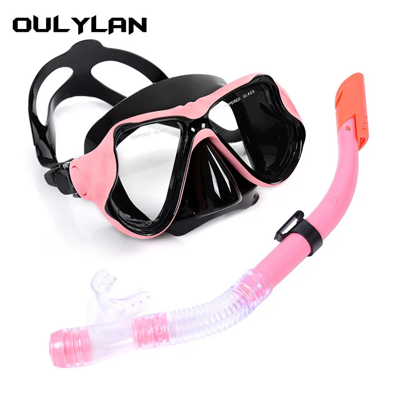 

Oulylan Professional Snorkel Diving Mask Snorkels Goggles Glasses Diving Goggles Swimming Tube Set Snorkel Mask Adult Unisex