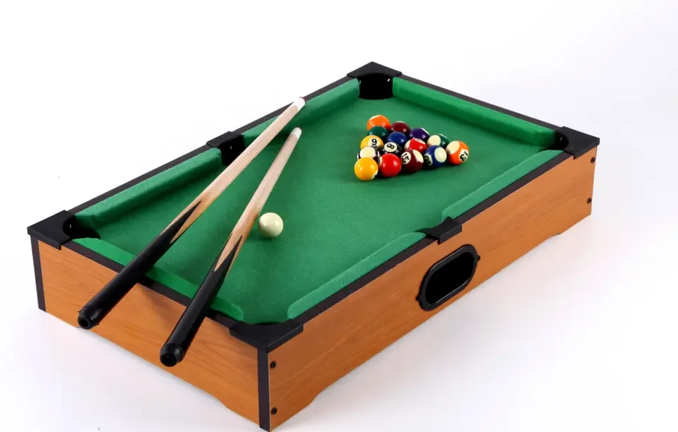Popular Table Toy Mini Tabletop Wooden Pool for Kids Playing Table Game Billiards Pool