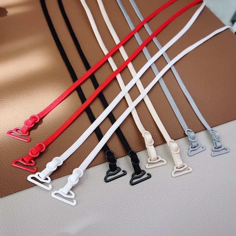 1 Pair Slim Strap Non-Slip Bra Strap Seamless Ultra Thin Invisible Bra Strap Elastic Strap Adjustable Brassiere Strap 2