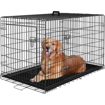 Large Foldable Metal Dog Crate 1
