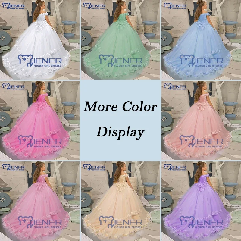 Blush Lace Flower Girl Dress Sweetheart Long Princess for Wedding Bridesmaid Birthday Party First Communion flower girl dresses