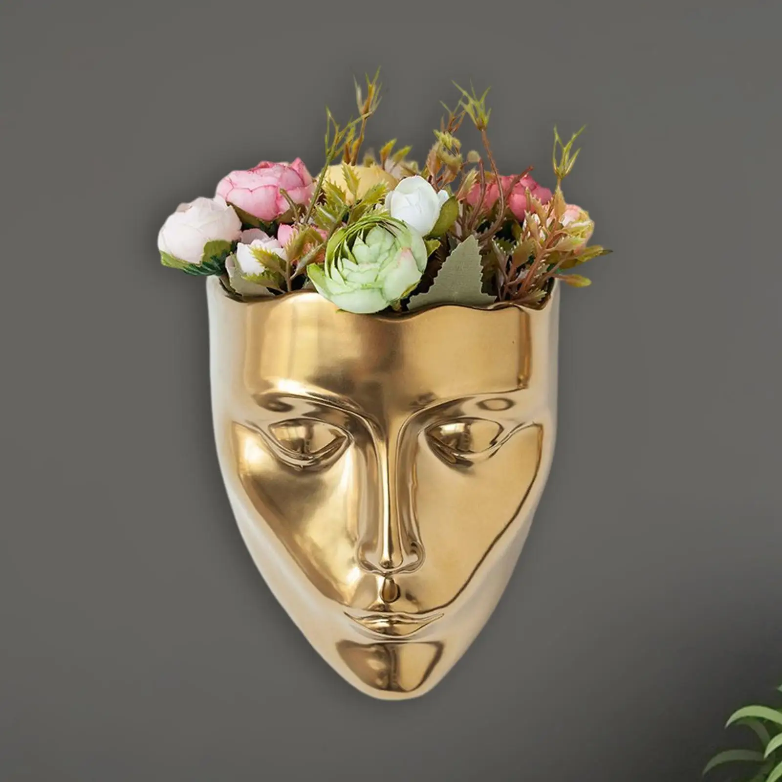 Creative Planter Decoration Wall Mounted Face Flower Pot Outdoor Indoor