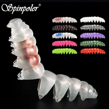 Spinpoler 불쌍한 벌레 소프트 미끼, TPR 세그먼트 바디 플로팅, 민물, 바닷물, 농어, 송어, 강, 바다 드롭샷, 네드 낚시 태클 상품 이미지