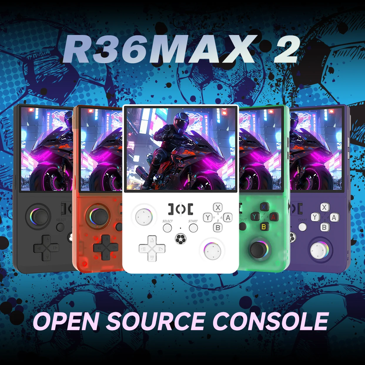 R36 Max2 Retro Handheld Game Console Linux System Ips Player_voghion.com