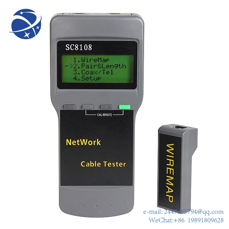 

Yun Yi SC8108 RJ45 Netwerk Kabel Tester Voor Lan Telefoon Meter Met Lcd-scherm
