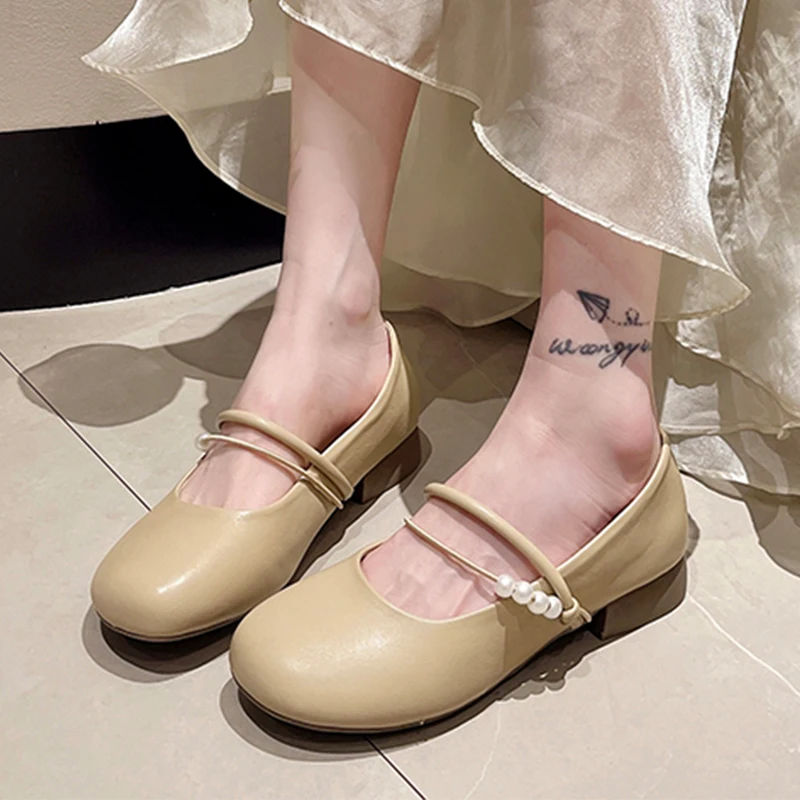 

Женские туфли мэри джейн на плоской подошве, открытые сандалии в стиле ретро, летняя уличная удобная обувь для прогулок 2024, классические туфли-лодочки, женские туфли