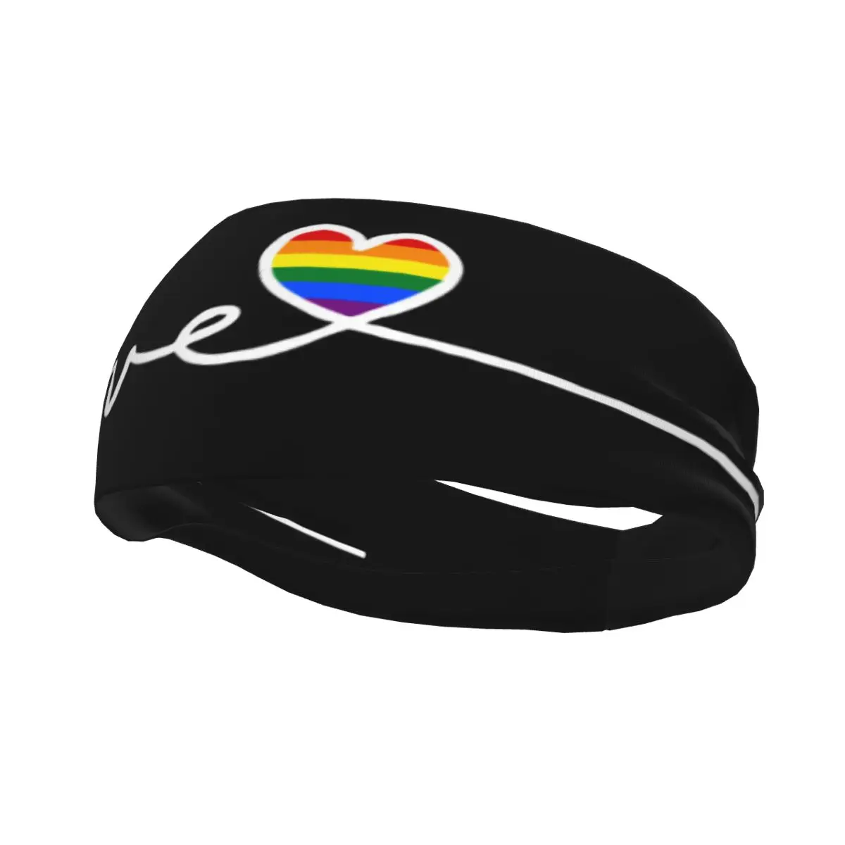 

ЛГБТ Love Женская регулируемая повязка Эластичная Повязка на голову для бега баскетбола Радужная повязка Спортивная безопасность