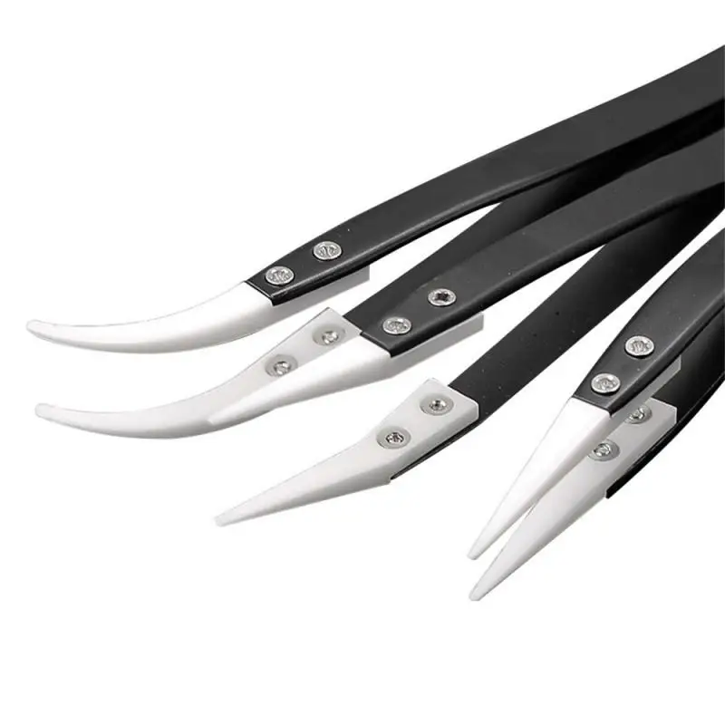 Ceramic Tweezers High Temperature Resistance Preservative Insulation Exquisite Pointed Tip Repair Tool