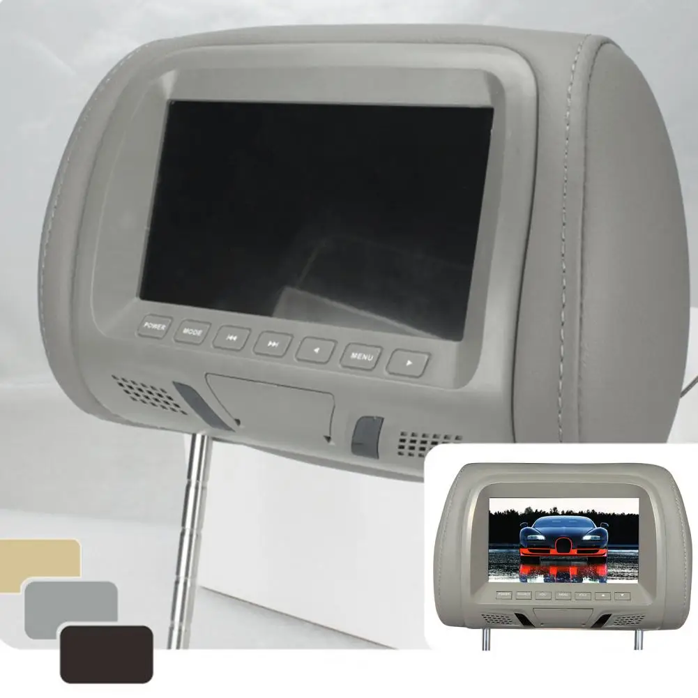 

Practical Headrest Monitor ABS 7 Inch Headrest Monitor Digital Display Leather Video Display Car Interier