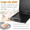 Electric Sandwich maker Large Panini 1400W Cooking Kitchen Appliances Breakfast Waffles Machine Non-stick Iron Pan Sonifer 3