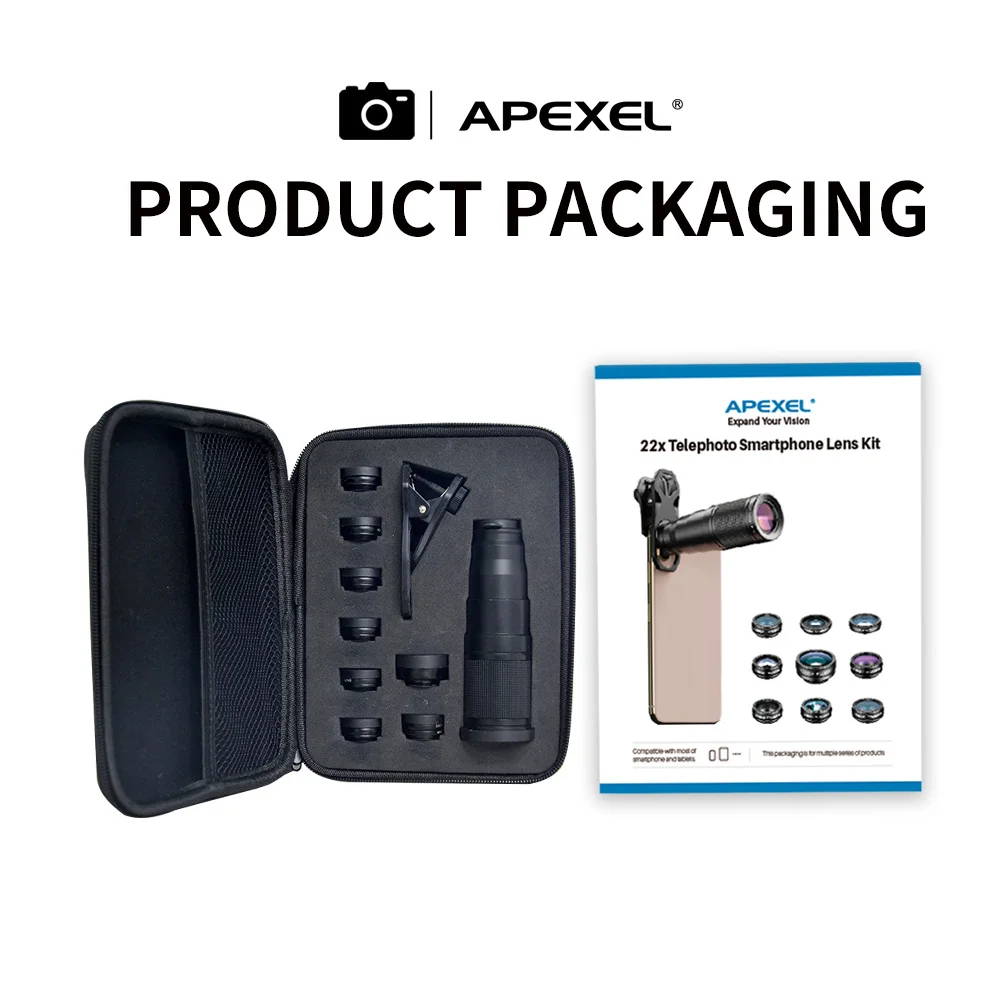 APEXEL Mobile Phone Telescope 22X Telephoto Lens With Tripod,Professional Monocular telescope for iPhone 16/15 all Smartphone 6