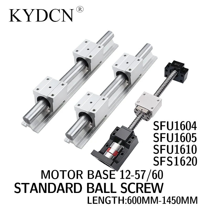 

SFU1604 1605 1610 1620 Length 600-1450 4 SBR slides 2 SBR slides with a motor seat screw set