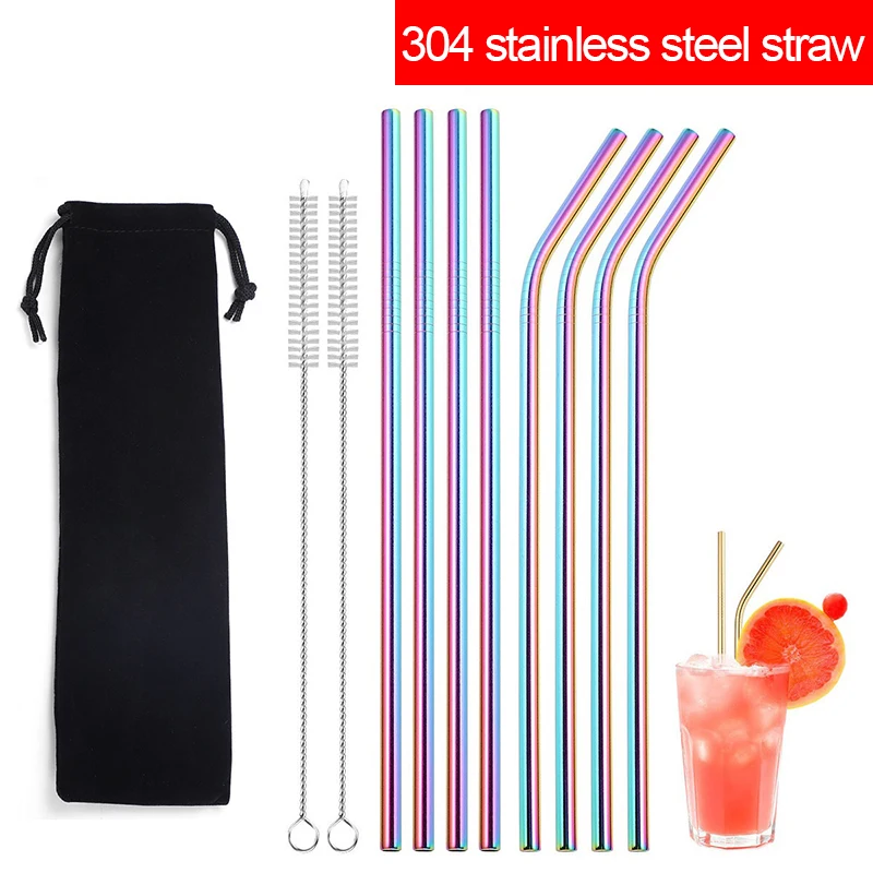 Eco-Friendly Reusable Stainless Steel Drinking Straws