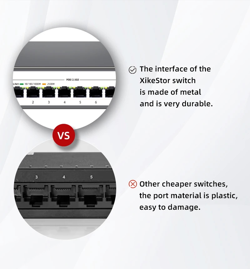 Network switch 8 10-gigabit SFP+ Ports L3 managed network switch support DHCP dynamic routing VLAN division port aggregation