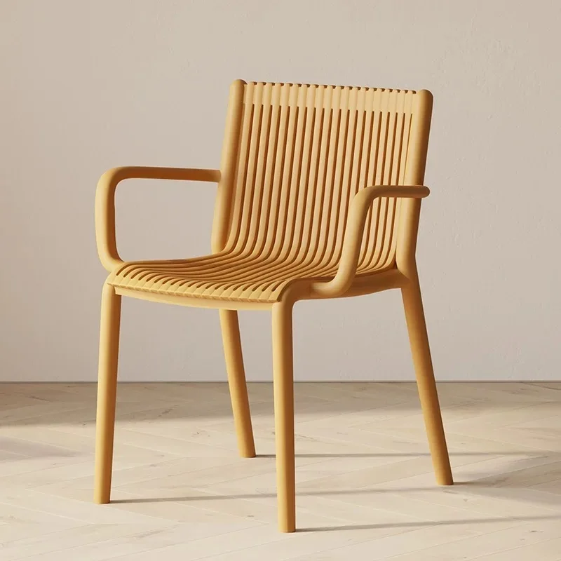 Household small apartment new coffee chair plastic armchair simple cream wind leisure makeup stool