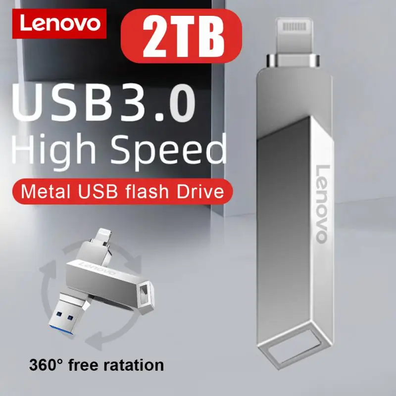 Lenovo Tipo C Chiavetta Usb Otg 2 In 1 Chiavetta Usb 3.0 Pen Drive 1Tb Pendrive Impermeabile 2 Tb Disco Di Memoria Usb Per Ps5 Ps4 Gaming