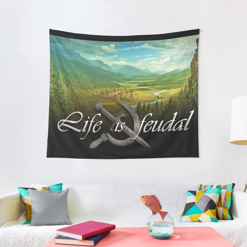 

Life is Feudal Tapestry Decorative Wall Tapestry Room Decorations Aesthetic Decoration For Home
