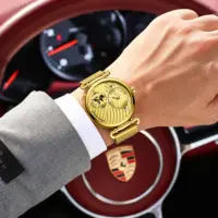 Montre homme POEDAGAR de luxe, affichage double fuseau horaire, étanche, date, montre sport, bracelet en acier inoxydable, montre à quartz pour homme 5