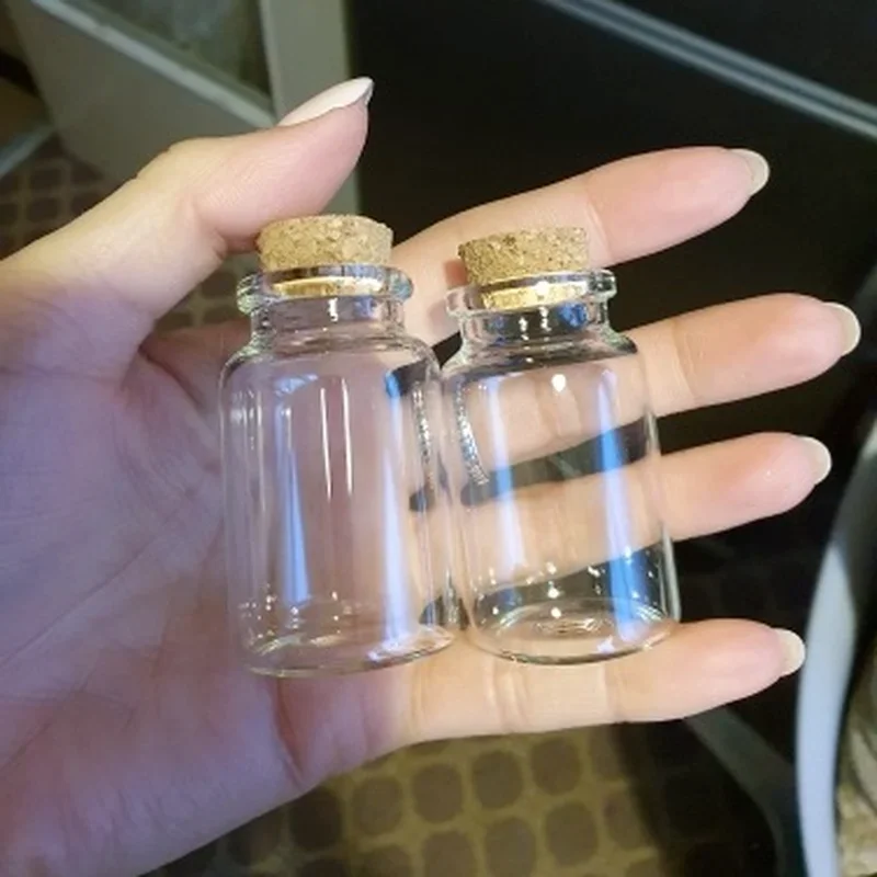 12pcs 30x50mm Kakou Flower Tea Bottle Gold Bean Split Bottle Candy Dry Flower Display Jewelry Storage