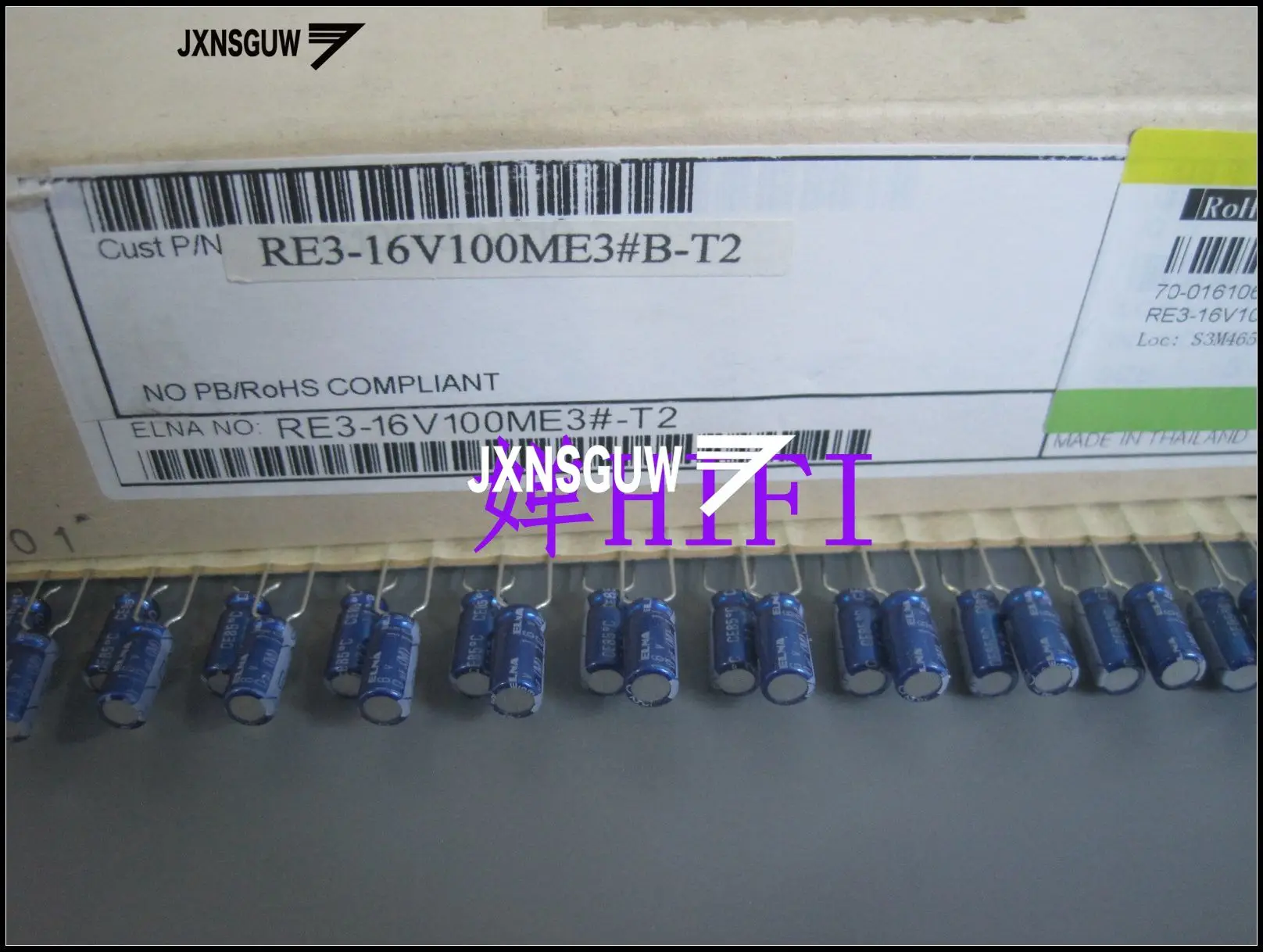 N 100 Intel Condensatore Elettrolitico Elna 100uF 63V 105°C - Radiale - Nuovo Per Audio E Elettronica Ricambio Elettronico Elna RE2