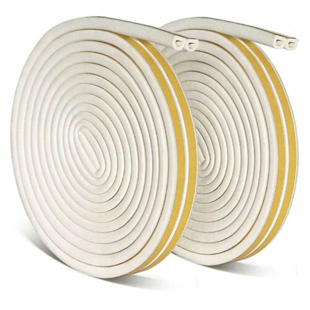 6M Weatherstrip Seal Tape for Doors EPDM Foam Rubber Excluder Windproof and Dustproof Protection for Casement Frames