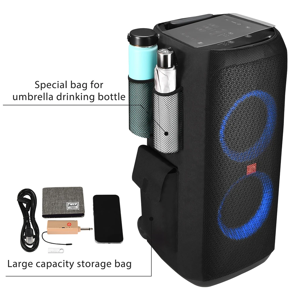 Mesh Carrying Bags Multifunctional Storage Bag Organizer for Water Bottle Microphone Speaker Organizer Bags for JBL Partybox 310