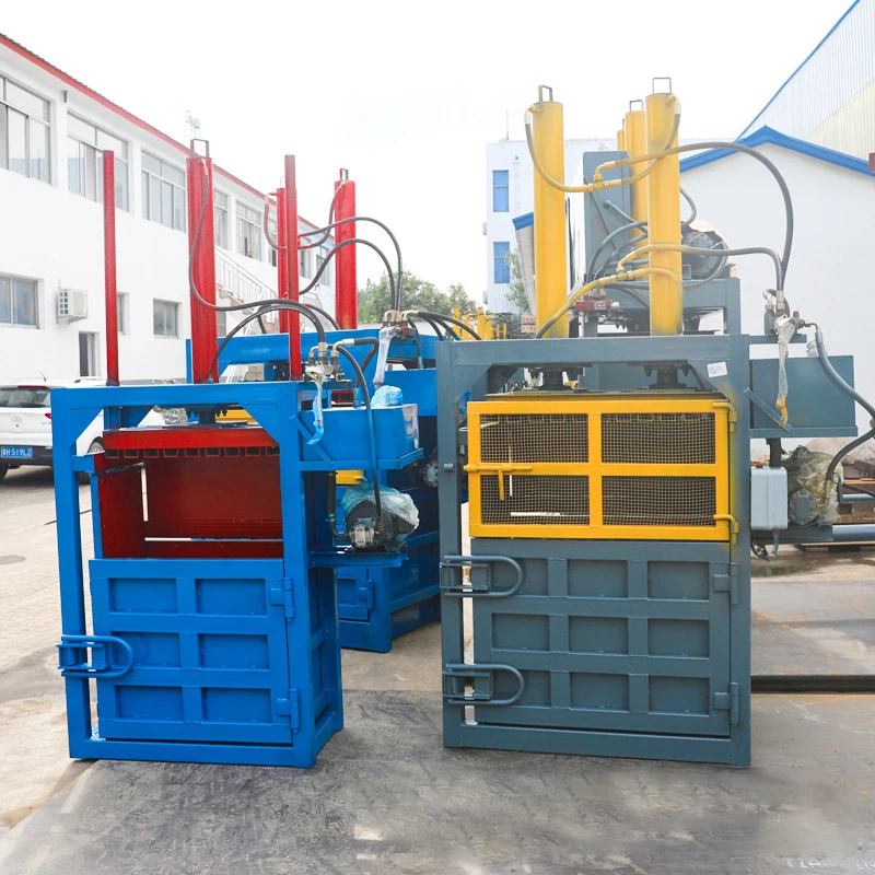 Waste Paper Hydraulic Baler Mineral Water Plastic Bottle Baler Waste Paper Box Small Vertical Hydraulic