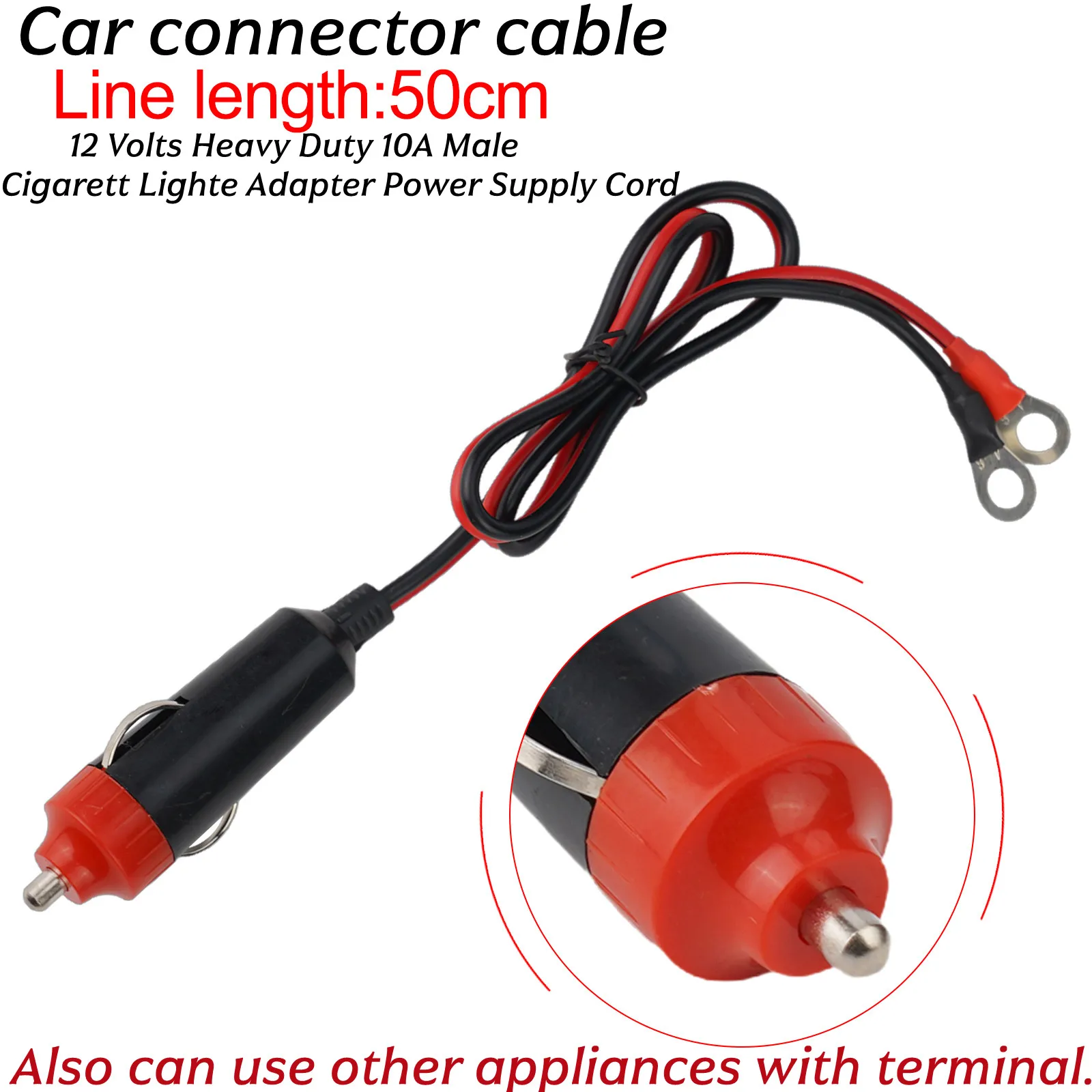 Cavo Prolunga Per Accendisigari 12V/24V - 7,92 Metri - 16 AWG - Spina Maschio-Femmina Con Fusibile 15A E LED - Impermeabile