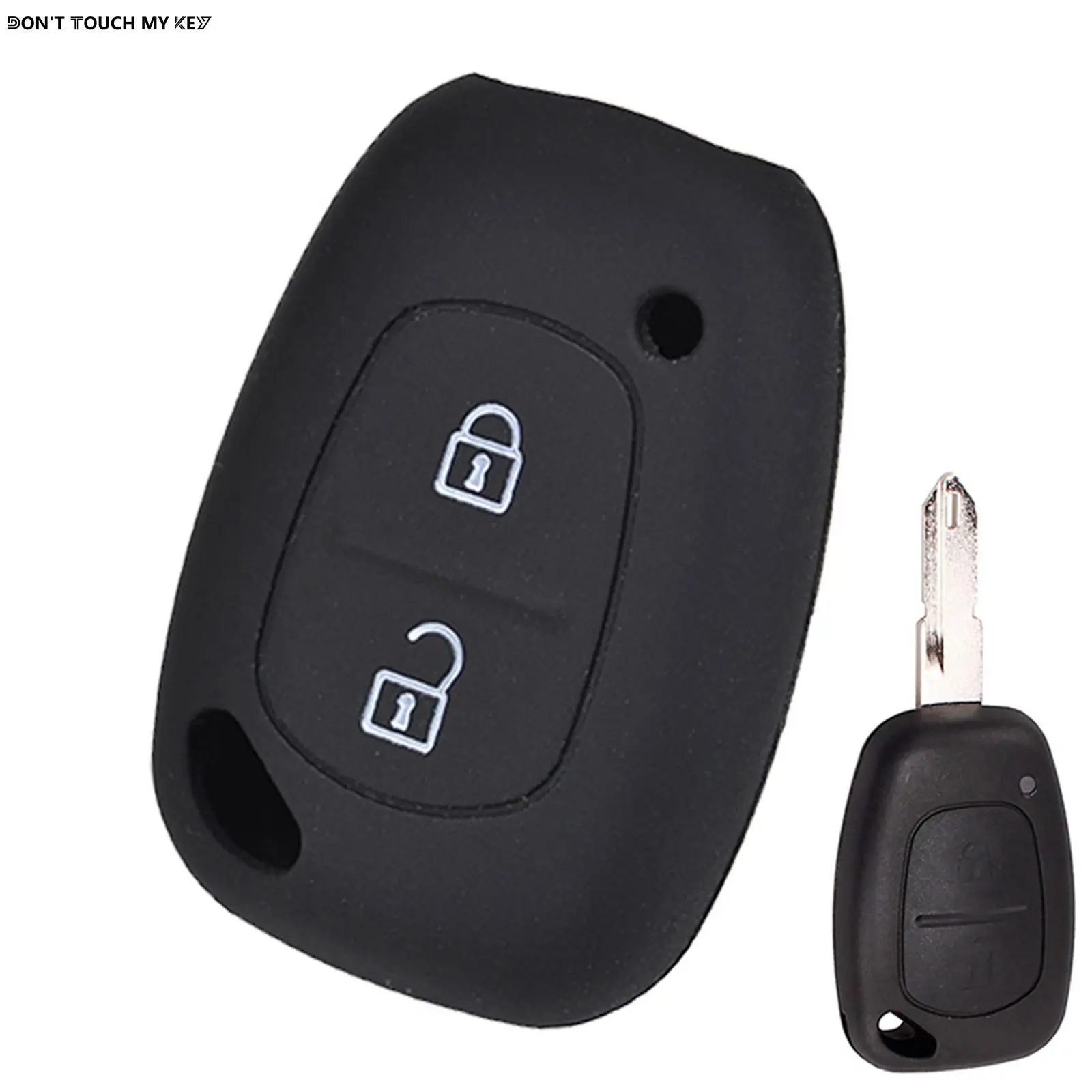 Custodia Chiave Di Ricambio HooRLZ Per Opel Vivaro, Renault Trafic, Kangoo, Movano, Nissan – 2 Pulsanti, Senza Lama, Nera