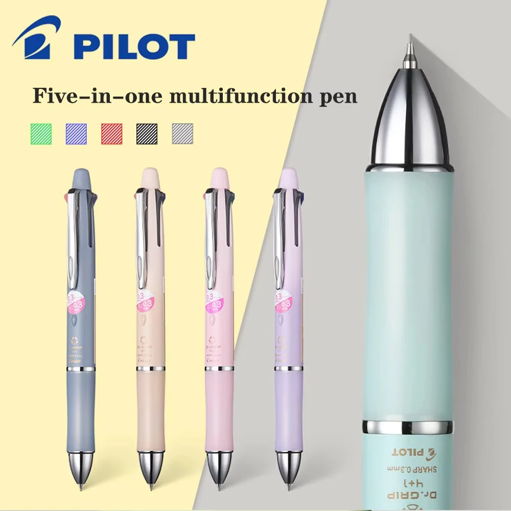 1PC Pilot Multifunction New Macaron Color 0.3mm 4 Color Ballpoint Pen + Mechanical Pen Back To School Supplies Kawaii Stationery