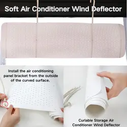 Adjustable Wall - Mounted Air Conditioner Wind Deflector with Retractable Baffle (WHITE)