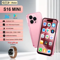 Gift SmartWatch SERVO S16 Mini Smartphone 3G WCDMA Android 10 System Dual SIM Standby WIFI Bluetooth 4.0" HD Small Mobile Phones 1