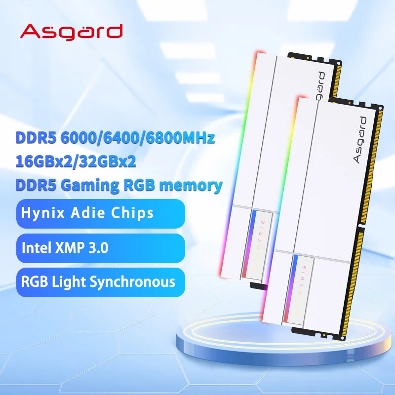 Asgard Valkyrie II DDR5 RGB RAM Memory DDR5 RAM PC 16GBX2