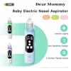 Baby Electric Nasal Aspirator LED Display 4 Suction Modes＆Soothing Music Low Noise Gift 4 Food Grade Silicone Mouthpiece