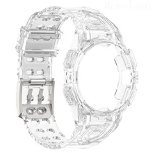  Transparent Strap For Samsung Galaxy Watch 5 4 44mm 40mm Classic 46mm 42mm Smart Wristband 20mm WatchBand Silicone Bracelet Belt 