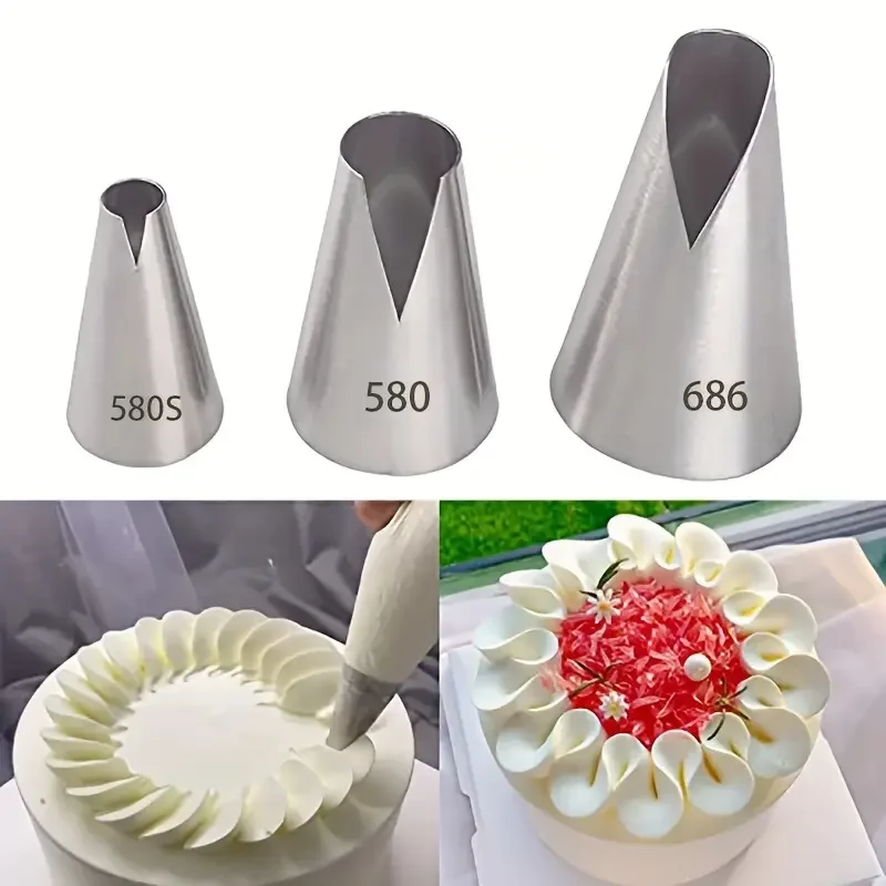 pcs Stainless Steel Russian Piping Tips Set V-Shaped Wave