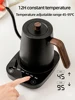 110V/220V Electric Coffee Pot 800ml Hot Water Jug Temperature-Control Heating Water Bottle Stainless Steel Gooseneck Tea Kettle 5