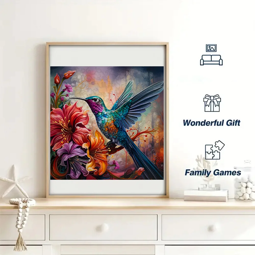 Wooden Jigsaw Puzzles Unique 3D Exquisite Peak Bird Animal Wooden Puzzle Toys