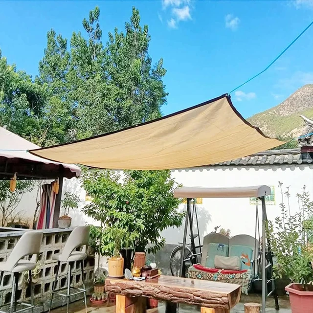 Napi Árnyék -Kendő Téglalap Lombkorona Árnyalatok A Kültéri Kerti Háztáji Terasz Pergola Borító Napsütéses Vitorlák Uv Blokk Canovas Borítások - Image 3