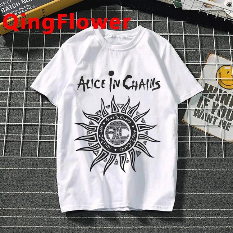 

alice in chains clothes clothing male grunge graphic anime 2022 tshirt couple clothes