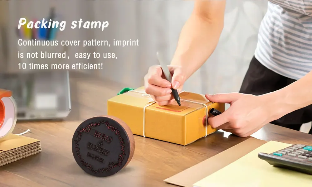 Custom Rubber Stamp for Cup – Personalized Wooden Handle Seal with Clear Logo – Ideal f... - SKU CRS12353 - UGI Packaging