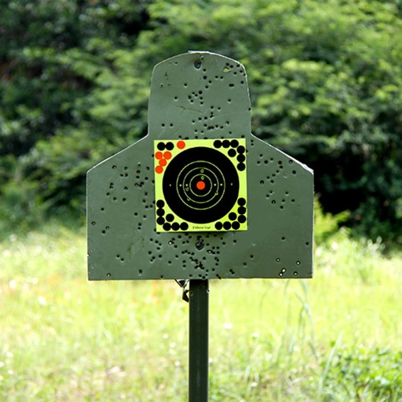 Adhesive Green Fluorescent Targets 10 Pcs Paper Practice Stickers Ranges Paper Targets Easy Use 69HD