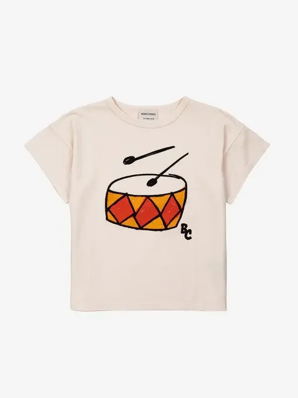 Bobo-camisetas con estampado de dibujos animados para niños y niñas, ropa de manga corta a la moda, Tops de verano, novedad de 2024