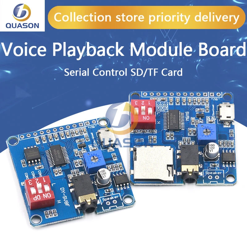 Voice Playback Module Board Mp3 Music Player 5w Mp3 Playback Serial Control  Sd/tf Card For Arduino Dy-sv5w - Integrated Circuits - AliExpress