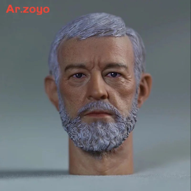 

1/6 Obi- Wan Head Sculpt Alec Guinness Head Carving Model For 12”Male Soldier Action Figure Body Dolls