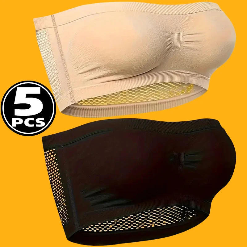 Invisible Women Breathable Mesh Tube Bra Seamless High Elastic Wrapped Sexy Strapless Chest Wraps Tube Tops Pregnant Mothers Bra women lingerie bra women tube tops
