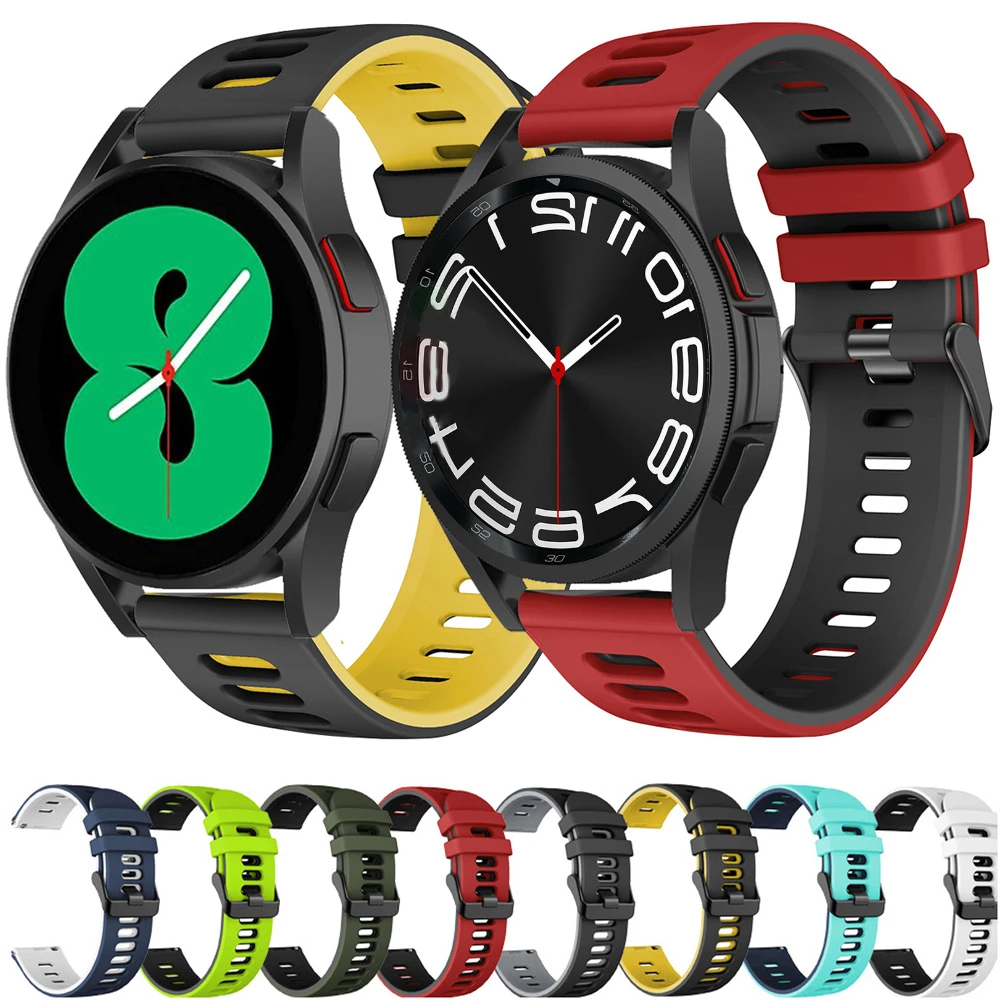 

22mm 20mm Silicone Strap for Samsung Galaxy Watch 6/5/4/5 Pro Huawei Watch GT3/2 Pro Sport Bracelet Wristband for Amazfit GTR 3
